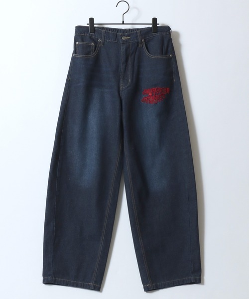 SITRY(シトリー)の「Plaid Pattern Motif Logo Barrel Leg Denim Pants/チェック柄 モチーフ ロゴ バレルレッグデニムパンツ ワイドデニムパンツ(デニムパンツ・メンズ・ブルー系その他/ブラック系その他2/ブルー系その他2/ブラック系その他/ブルー系その他3/ブラック系その他3・M/L)」の15枚目の写真