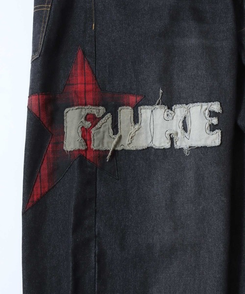 SITRY(シトリー)の「Plaid Pattern Motif Logo Barrel Leg Denim Pants/チェック柄 モチーフ ロゴ バレルレッグデニムパンツ ワイドデニムパンツ(デニムパンツ・メンズ・ブルー系その他/ブラック系その他2/ブルー系その他2/ブラック系その他/ブルー系その他3/ブラック系その他3・M/L)」の20枚目の写真