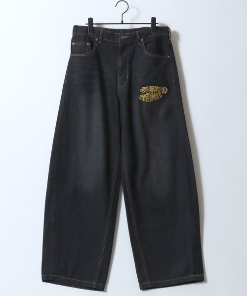 SITRY(シトリー)の「Plaid Pattern Motif Logo Barrel Leg Denim Pants/チェック柄 モチーフ ロゴ バレルレッグデニムパンツ ワイドデニムパンツ(デニムパンツ・メンズ・ブルー系その他/ブラック系その他2/ブルー系その他2/ブラック系その他/ブルー系その他3/ブラック系その他3・M/L)」の14枚目の写真