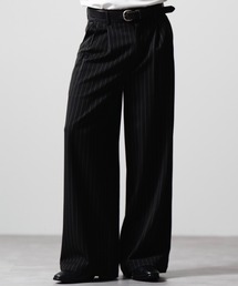 CLEL（クレイル）の「【CLEL】Herringbone Prime TR Stripe 2Tuck Slacks   ヘリンボーンプライムTR ストライプ2タックスラックス（スラックス）」