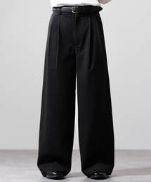 CLEL(�N���C��)�́yCLEL�zHerringbone Prime TR Stripe 2Tuck Slacks / �w�����{�[���v���C��TR �X�g���C�v2�^�b�N�X���b�N�X(�X���b�N�X)