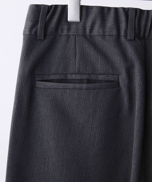 CLEL】Herringbone Prime TR Stripe 2Tuck Slacks / ヘリンボーン