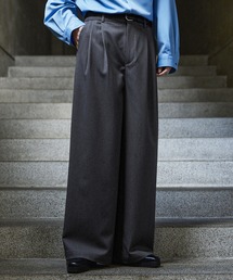 CLEL（クレイル）の「【CLEL】Herringbone Prime TR Stripe 2Tuck Slacks / ヘリンボーンプライムTR ストライプ2タックスラックス（スラックス）」
