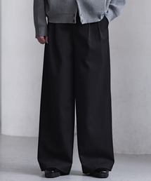 CLEL（クレイル）の「【CLEL】Herringbone Prime TR Stripe 2Tuck Slacks / ヘリンボーンプライムTR ストライプ2タックスラックス（スラックス）」