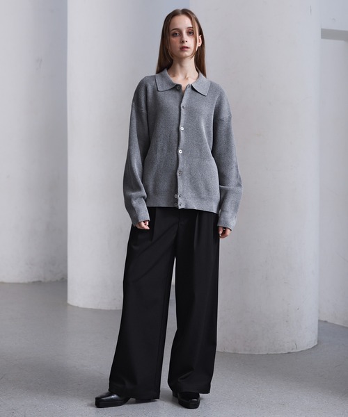 CLEL】Herringbone Prime TR Stripe 2Tuck Slacks / ヘリンボーン