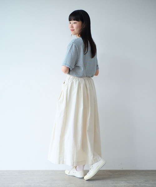 bulle de savon（ビュルデサボン）の「コットンダンプ タックポケットスカート（スカート・レディース・アイボリー・FREE）」の6枚目の写真