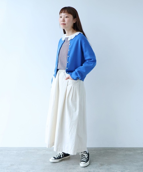 bulle de savon（ビュルデサボン）の「コットンダンプ タックポケットスカート（スカート・レディース・アイボリー・FREE）」の16枚目の写真