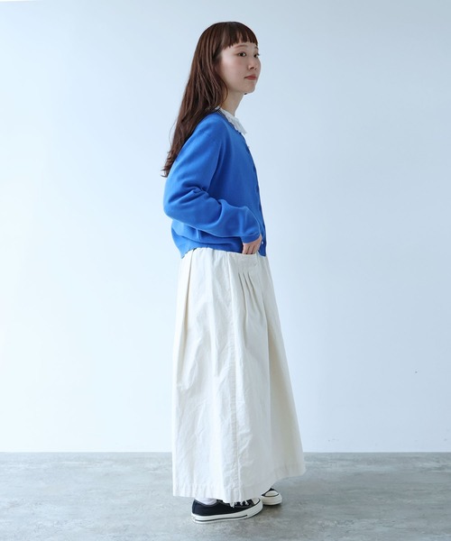 bulle de savon（ビュルデサボン）の「コットンダンプ タックポケットスカート（スカート・レディース・アイボリー・FREE）」の18枚目の写真