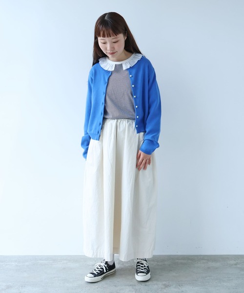 bulle de savon（ビュルデサボン）の「コットンダンプ タックポケットスカート（スカート・レディース・アイボリー・FREE）」の13枚目の写真