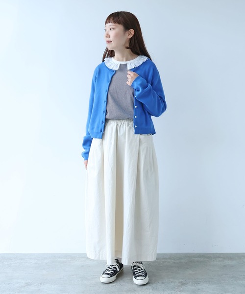 bulle de savon（ビュルデサボン）の「コットンダンプ タックポケットスカート（スカート・レディース・アイボリー・FREE）」の14枚目の写真