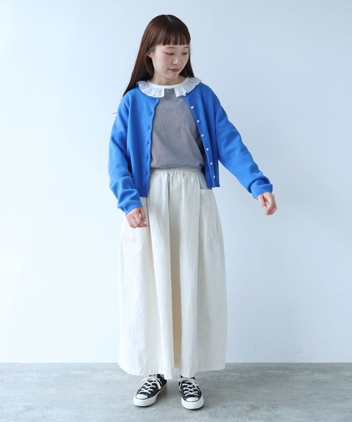 bulle de savon（ビュルデサボン）の「コットンダンプ タックポケットスカート（スカート・レディース・アイボリー・FREE）」の15枚目の写真