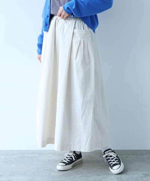 bulle de savon（ビュルデサボン）の「コットンダンプ タックポケットスカート（スカート・レディース・アイボリー・FREE）」の12枚目の写真