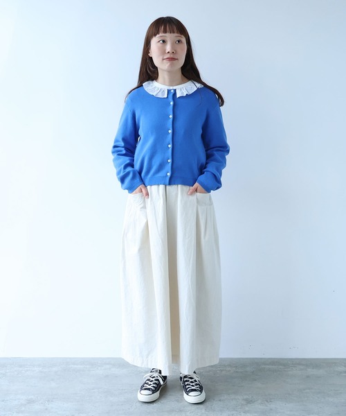 bulle de savon（ビュルデサボン）の「コットンダンプ タックポケットスカート（スカート・レディース・アイボリー・FREE）」の22枚目の写真