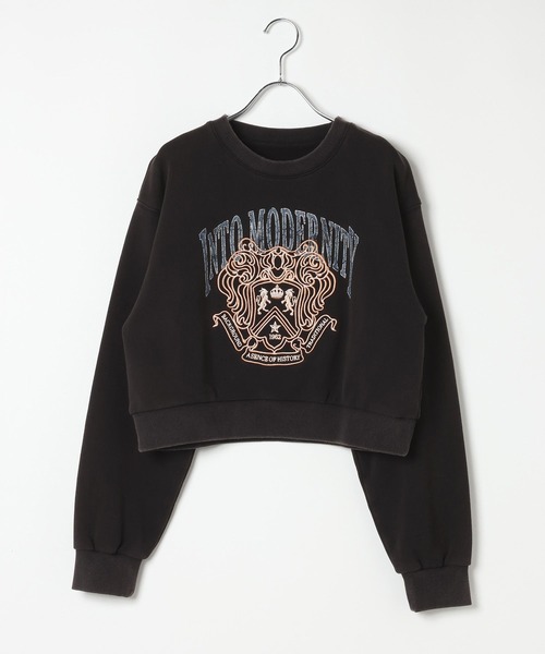 PAGEBOY（ページボーイ）の「【SHORT＆LONGの2サイズ展開】プレッピーカレッジスウェット（スウェット・レディース・グレー/チャコールグレー/モスグリーン・FREE/SMALL）」の11枚目の写真