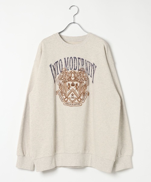 PAGEBOY（ページボーイ）の「【SHORT＆LONGの2サイズ展開】プレッピーカレッジスウェット（スウェット・レディース・グレー/チャコールグレー/モスグリーン・FREE/SMALL）」の8枚目の写真