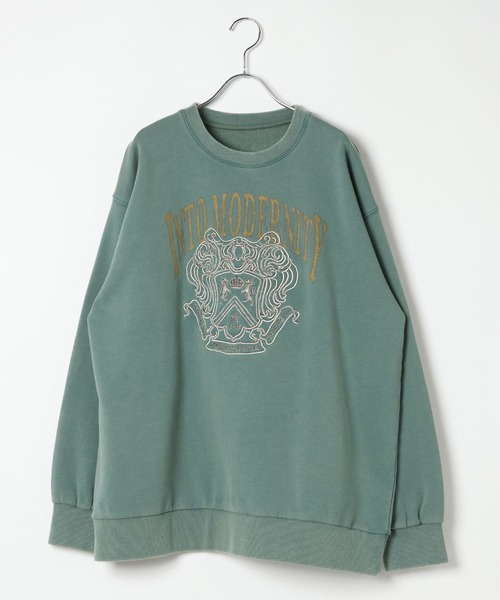 PAGEBOY（ページボーイ）の「【SHORT＆LONGの2サイズ展開】プレッピーカレッジスウェット（スウェット・レディース・グレー/チャコールグレー/モスグリーン・FREE/SMALL）」の6枚目の写真