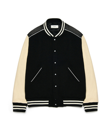 ROLLINGSTUDIOS（ローリングスタジオ）の「TEDDY JACKET WOOL BLACK（スタジャン）」