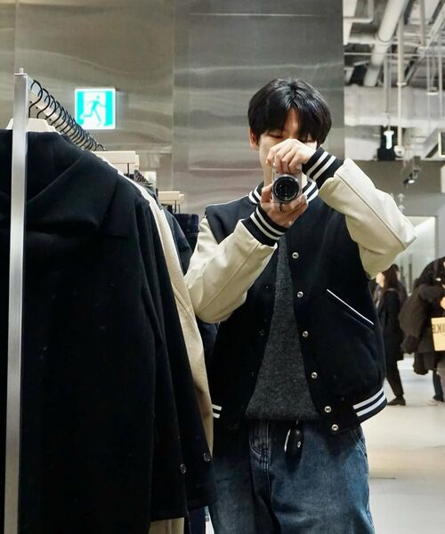 ROLLINGSTUDIOS(ローリングスタジオ)の「TEDDY JACKET WOOL BLACK(スタジャン・メンズ・その他・SMALL/MEDIUM/LARGE/X-LARGE)」の5枚目の写真
