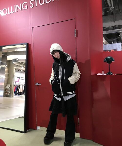 ROLLINGSTUDIOS(ローリングスタジオ)の「TEDDY JACKET WOOL BLACK(スタジャン・メンズ・その他・SMALL/MEDIUM/LARGE/X-LARGE)」の6枚目の写真