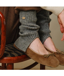 NONLOCAL（ノンローカル）の「Slit Woolen Knit Leg Warmer - Grey（レッグウォーマー）」