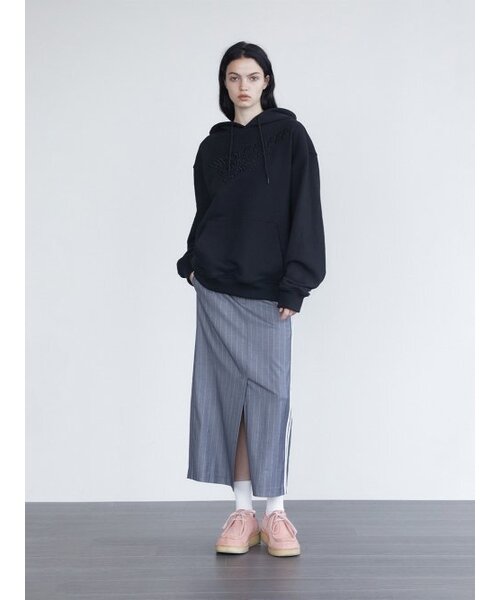 WHOLE PAPER(ホールペーパー)の「ツーラインロングスカート - グレー(スカート・レディース・グレー・SMALL/MEDIUM)」の2枚目の写真