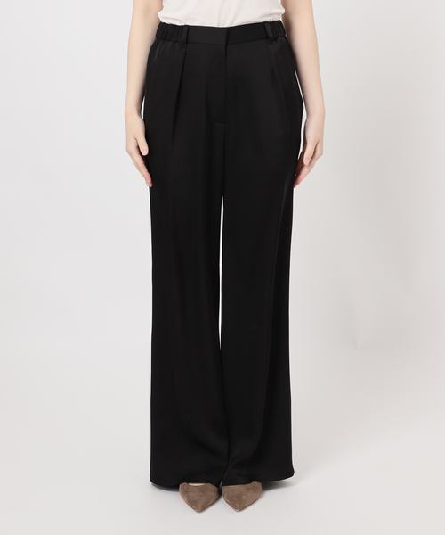 Noble(ノーブル)の「《セットアップ対応》ルナサテンナローフレアタックパンツ(スラックス・レディース・ベージュ/ブラック/ライトグレー・40/38/36)」の18枚目の写真