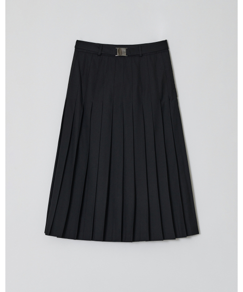 LENUEE（ルヌイ）の「Belted wool pleated skirt - Black（スカート・レディース・その他・MEDIUM/SMALL）」の3枚目の写真
