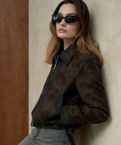 ポイントレザーニュアンスファーブルゾン（ブルゾン）｜ACLENT