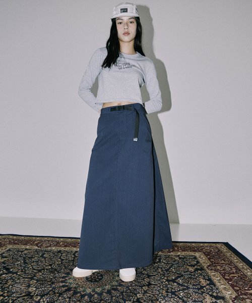 MAGOODGAN(メックウッドガン)の「ルディア 3654 レタリングスリムフィットメランジグレー クロップ長袖Tシャツ(Tシャツ/カットソー・レディース・その他・SMALL/MEDIUM)」の3枚目の写真