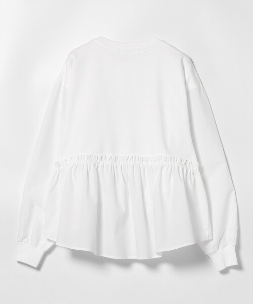 BEAMS HEART(ビームスハート)の「ペプラム ドッキング プルオーバー(Tシャツ/カットソー・レディース・オフホワイト/ブラック/サックスブルー・FREE)」の17枚目の写真