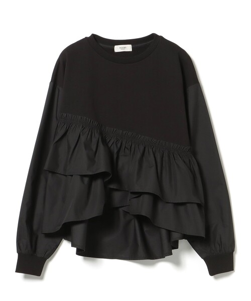 BEAMS HEART(ビームスハート)の「ペプラム ドッキング プルオーバー(Tシャツ/カットソー・レディース・オフホワイト/ブラック/サックスブルー・FREE)」の19枚目の写真