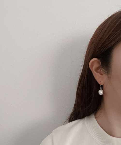 tone(トーン)の「【HO'OKAHI】ひと粒 大粒淡水パールピアス(ピアス(両耳用)・レディース・ゴールド/シルバー・FREE)」の8枚目の写真
