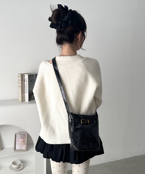 wears（ウェアーズ）の「コンパクトPUミニスクエアショルダーバッグ（ショルダーバッグ・レディース・ブラック/ブラウン・FREE）」の11枚目の写真