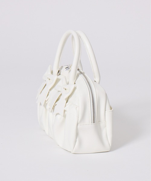 Fiorforte(フィオルフォルテ)の「lacy ribbon boston bag(ボストンバッグ・レディース・ホワイト/ピンク/ホワイト系その他・FREE)」の11枚目の写真