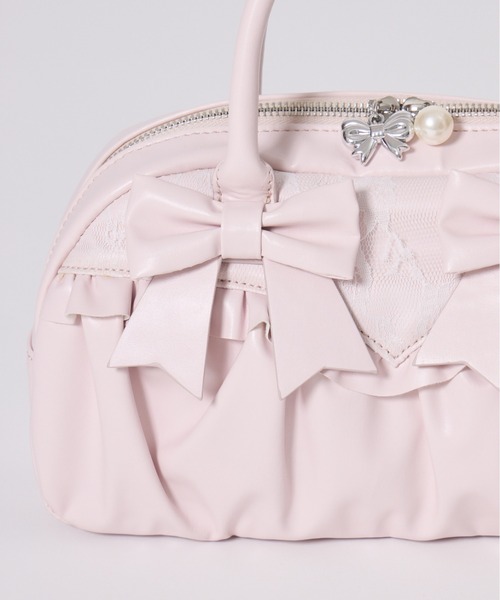 Fiorforte(フィオルフォルテ)の「lacy ribbon boston bag(ボストンバッグ・レディース・ホワイト/ピンク/ホワイト系その他・FREE)」の13枚目の写真