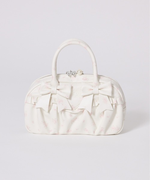 Fiorforte(フィオルフォルテ)の「lacy ribbon boston bag(ボストンバッグ・レディース・ホワイト/ピンク/ホワイト系その他・FREE)」の18枚目の写真