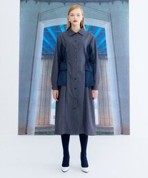 ストリングシャツワンピース_ネイビー