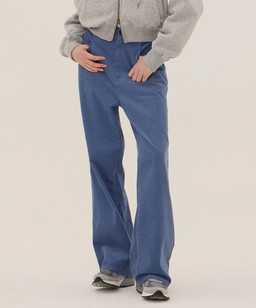 DANGLEDROP(ダングルドロップ)の「DGDP コーデュロイスタンダードワイドパンツ_ブルー(その他パンツ・レディース・その他・SMALL/MEDIUM)」の4枚目の写真