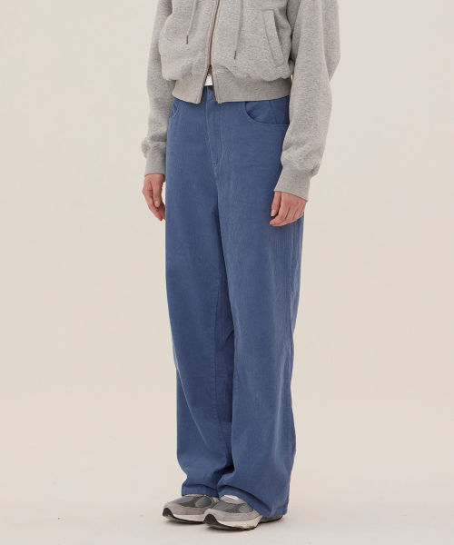 DANGLEDROP(ダングルドロップ)の「DGDP コーデュロイスタンダードワイドパンツ_ブルー(その他パンツ・レディース・その他・SMALL/MEDIUM)」の5枚目の写真