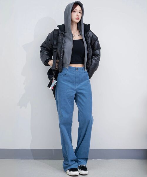 DANGLEDROP(ダングルドロップ)の「DGDP コーデュロイスタンダードワイドパンツ_ブルー(その他パンツ・レディース・その他・SMALL/MEDIUM)」の7枚目の写真