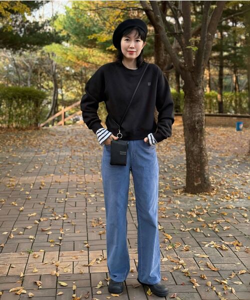 DANGLEDROP(ダングルドロップ)の「DGDP コーデュロイスタンダードワイドパンツ_ブルー(その他パンツ・レディース・その他・SMALL/MEDIUM)」の9枚目の写真