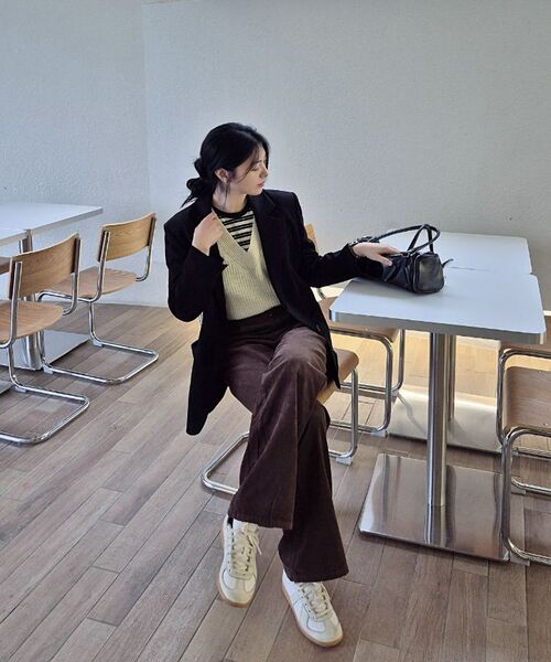 DANGLEDROP(ダングルドロップ)の「DGDP コーデュロイスタンダードワイドパンツ_ブルー(その他パンツ・レディース・その他・SMALL/MEDIUM)」の10枚目の写真