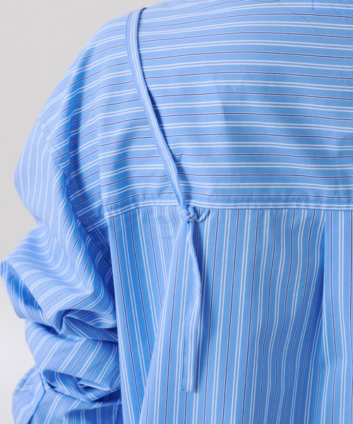 COLLAGE GALLARDAGALANTE(コラージュガリャルダガランテ)の「アレンジオーバーシャツ(シャツ/ブラウス・レディース・ホワイト/ネイビー/サックスブルー・FREE)」の16枚目の写真