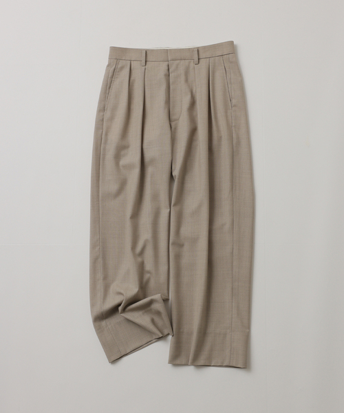 UNFOLLOW(アンフォロー)の「【FOLL / フォル】wool mohair baggy fit trouser(スラックス・メンズ・ブラウン/ネイビー/ベージュ・3/2)」の1枚目の写真