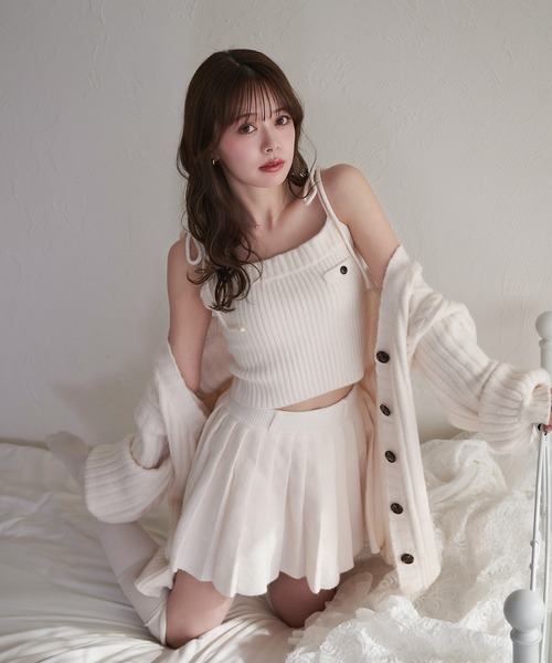 セール】knit cami skirt set / ニットキャミスカートセット