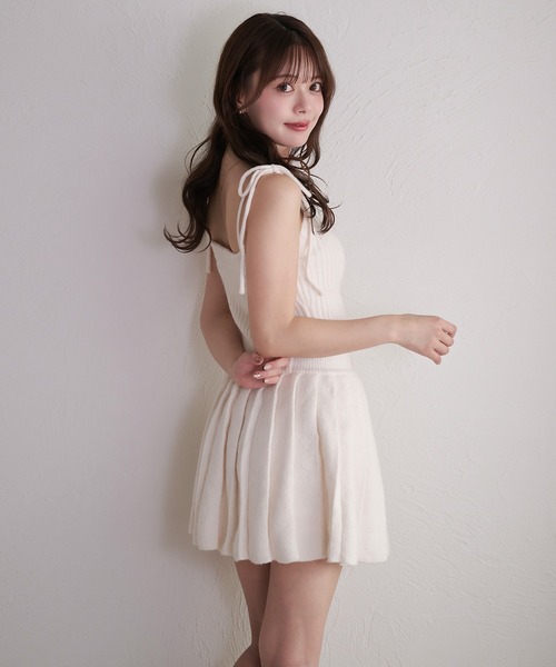 fupel(フぺル)の「knit cami skirt set / ニットキャミスカートセット(セットアップ・レディース・グレー/アイボリー/ブラウン・FREE)」の11枚目の写真
