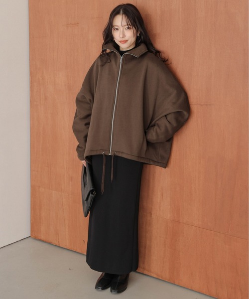AMELY(エミリー)の「裏起毛ジップアップスウェットトップス(パーカー・レディース・グレー/ブラック/ブラウン・フリー)」の14枚目の写真