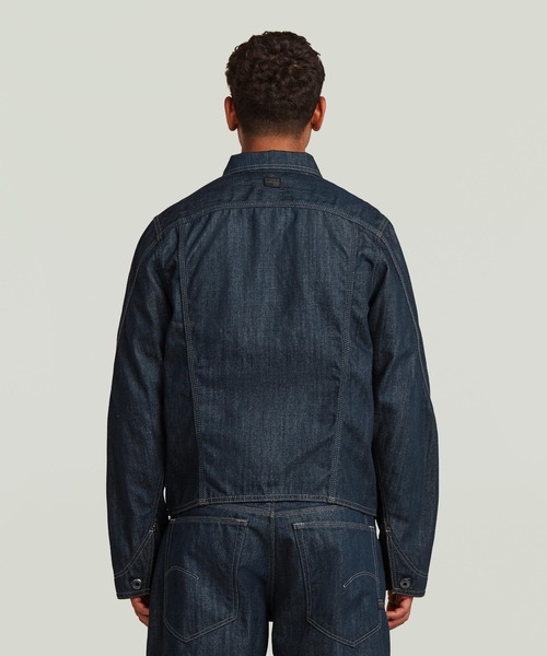 G-STAR（ジースター）の「Slim 3D Dart Jacket/立体裁断スリーブシームデザインデニムジャケット（デニムジャケット・メンズ・ダークインディゴブルー・X-LARGE/X-SMALL/LARGE/MEDIUM/SMALL）」の2枚目の写真