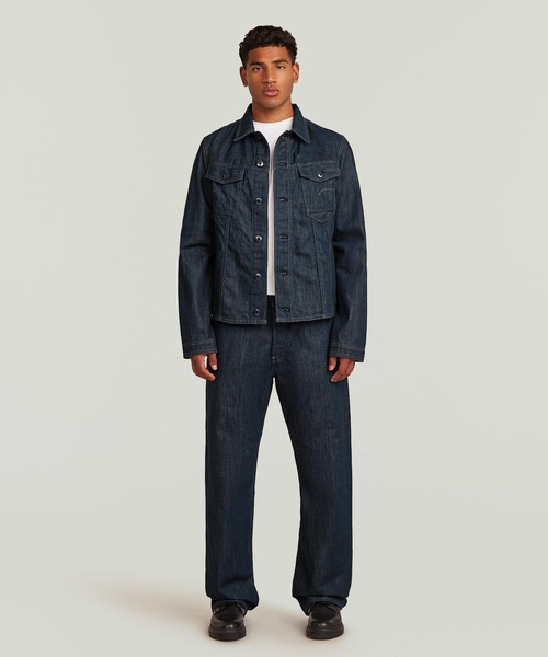 G-STAR（ジースター）の「Slim 3D Dart Jacket/立体裁断スリーブシームデザインデニムジャケット（デニムジャケット・メンズ・ダークインディゴブルー・X-LARGE/X-SMALL/LARGE/MEDIUM/SMALL）」の4枚目の写真