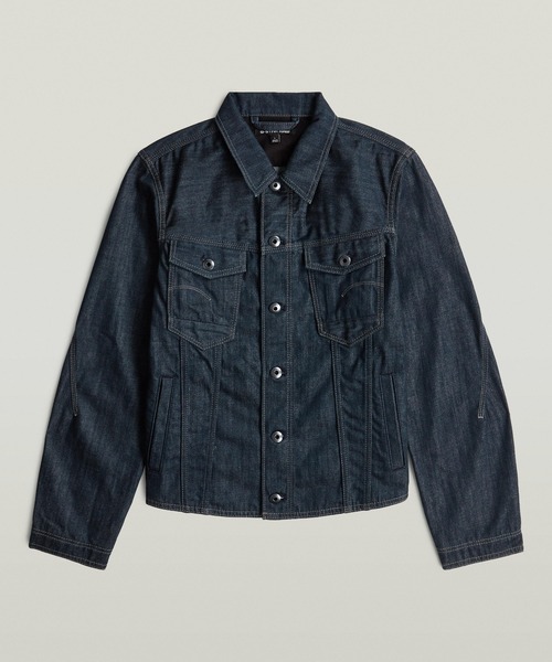 G-STAR（ジースター）の「Slim 3D Dart Jacket/立体裁断スリーブシームデザインデニムジャケット（デニムジャケット・メンズ・ダークインディゴブルー・X-LARGE/X-SMALL/LARGE/MEDIUM/SMALL）」の6枚目の写真